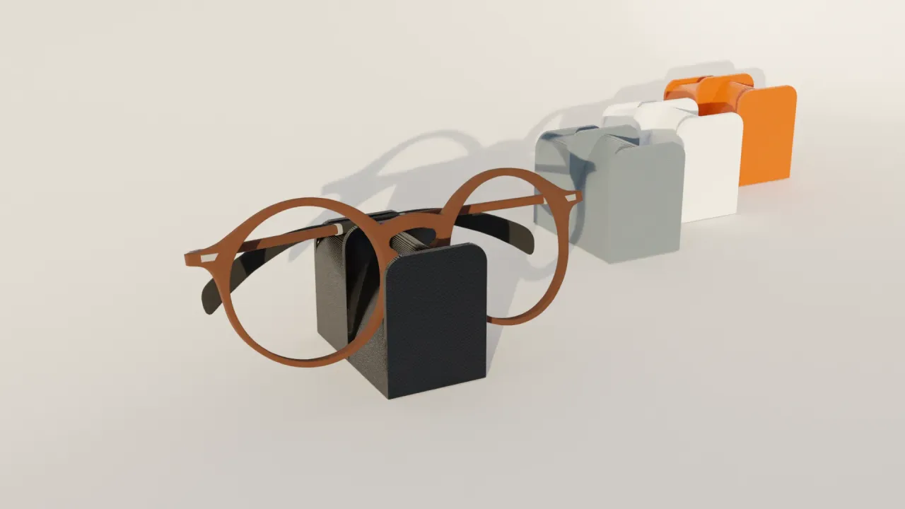 Compact eyeglasses holder by braga3dprint, Download free STL model