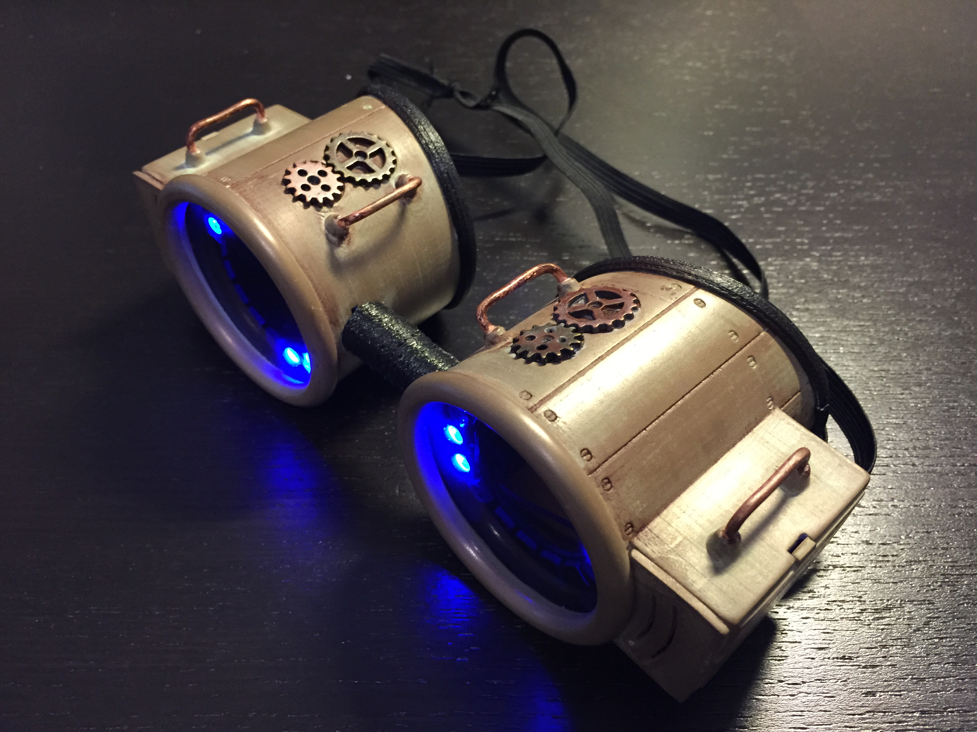Steampunk Goggles with Neopixel LEDs