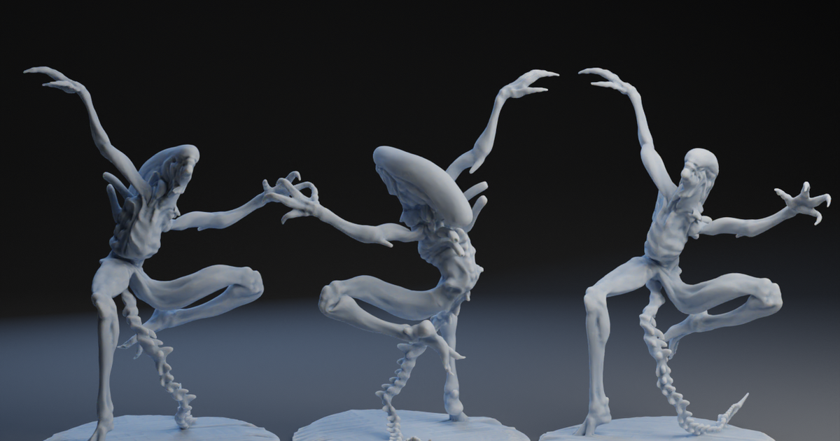 Jazz Hands Dancing Alien By Peter Farell Download Free Stl Model