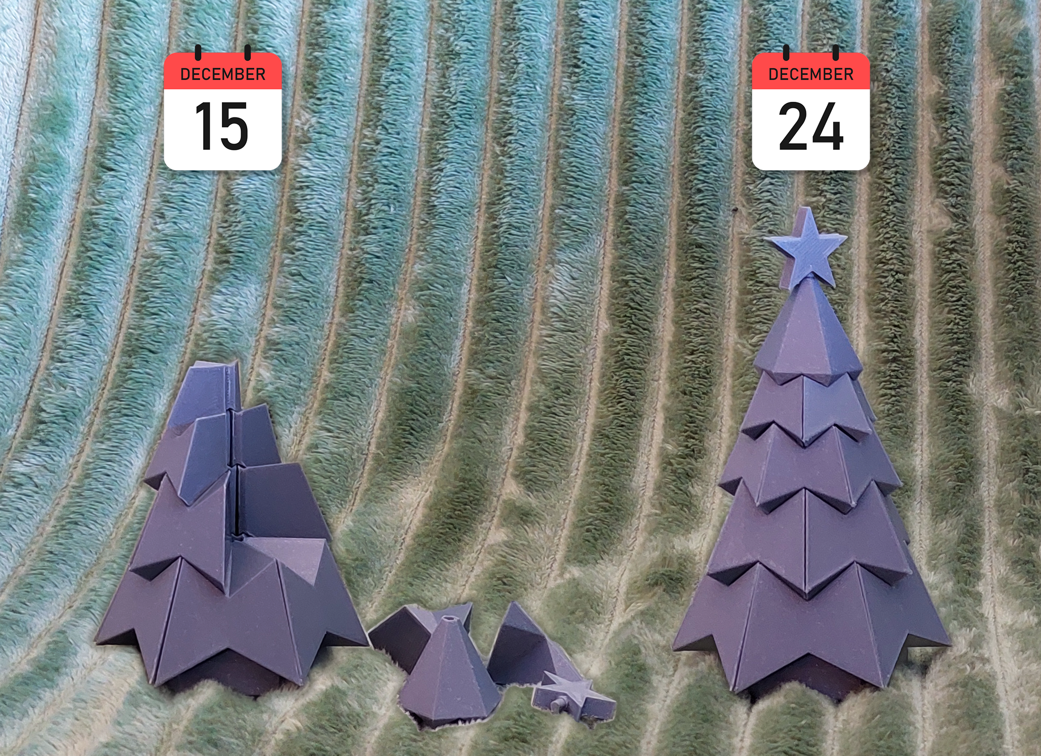 Geometric Christmas tree - Advent calendar