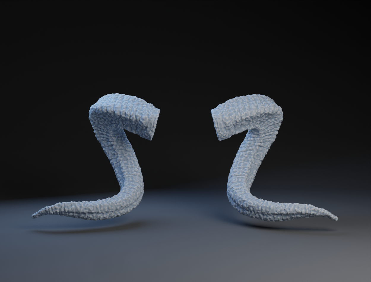 Textured Krampus Horns