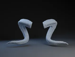 Textured Krampus Horns