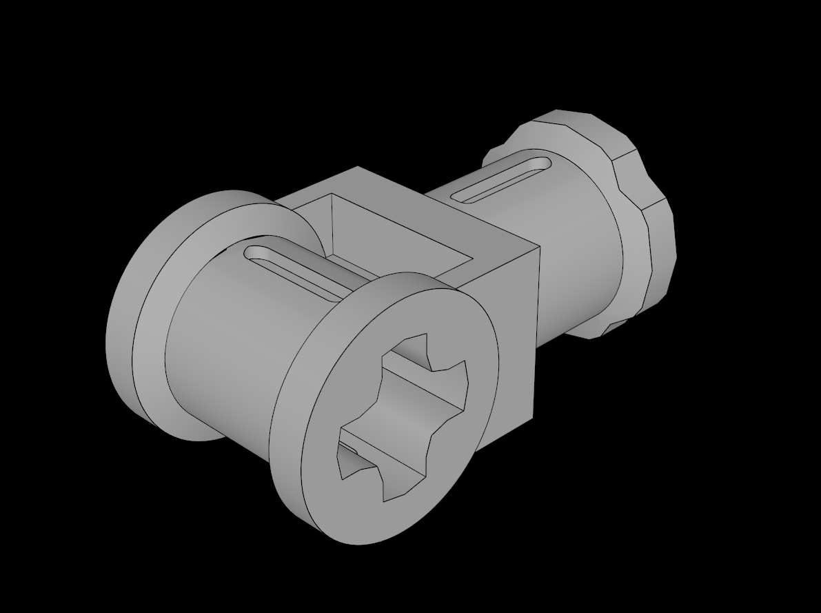 Lego Compatible (32039.dat) Technic Connector (Axle/Bush) Type 1