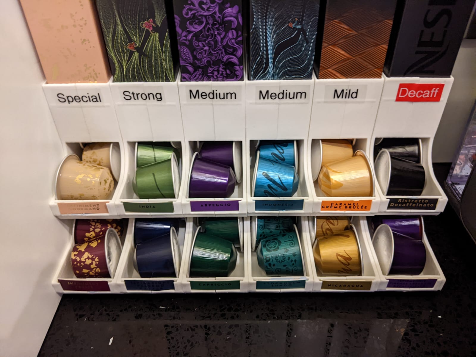 Nespresso dual stacked pod holder