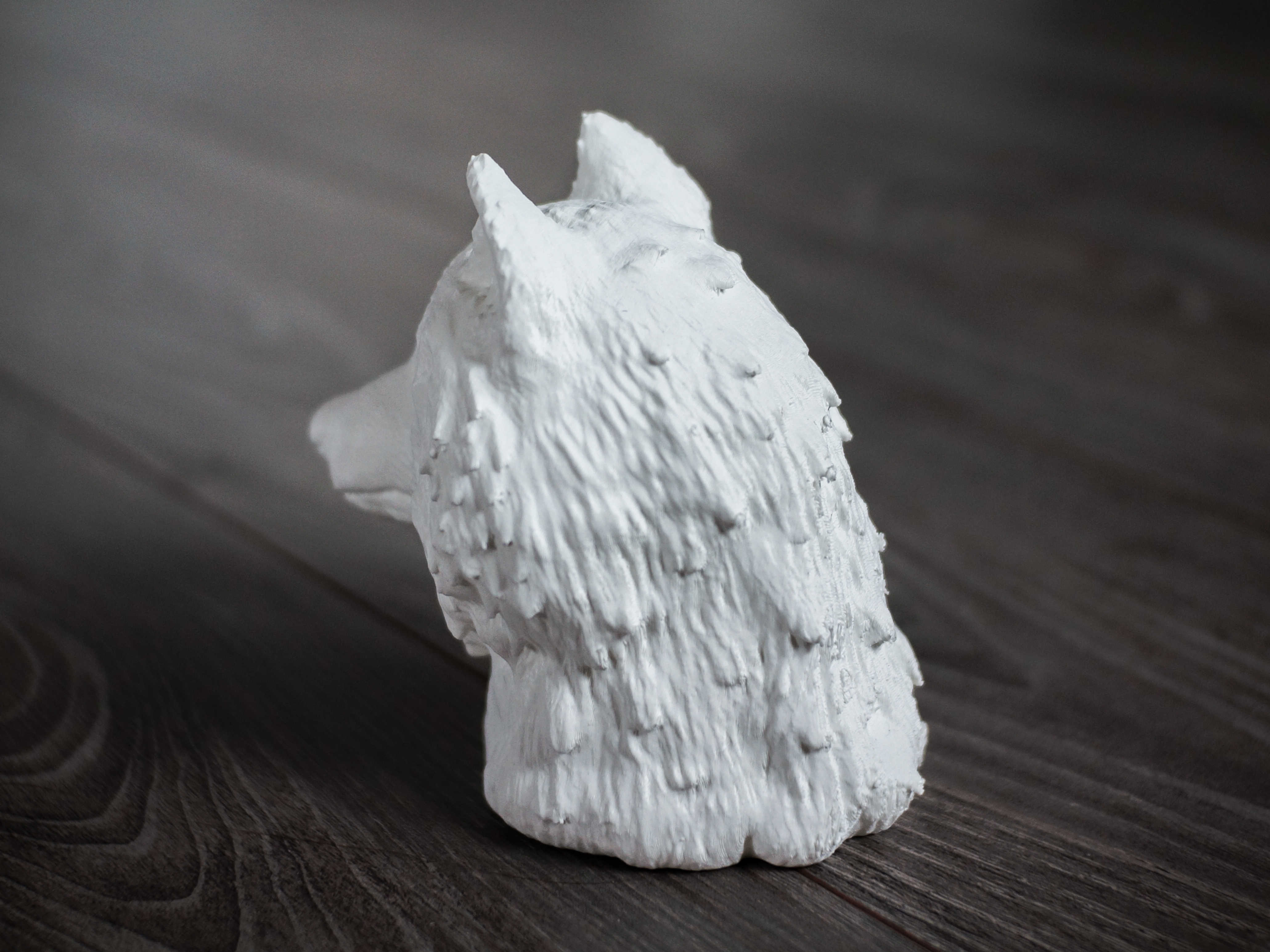 Wolf Bust with Base (狼) by vivid | Download free STL model | Printables.com