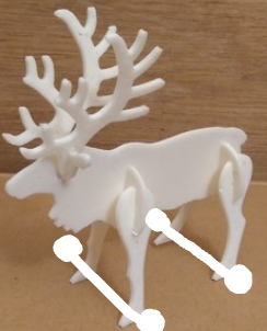 Cute Movable Reindeer Kit Card