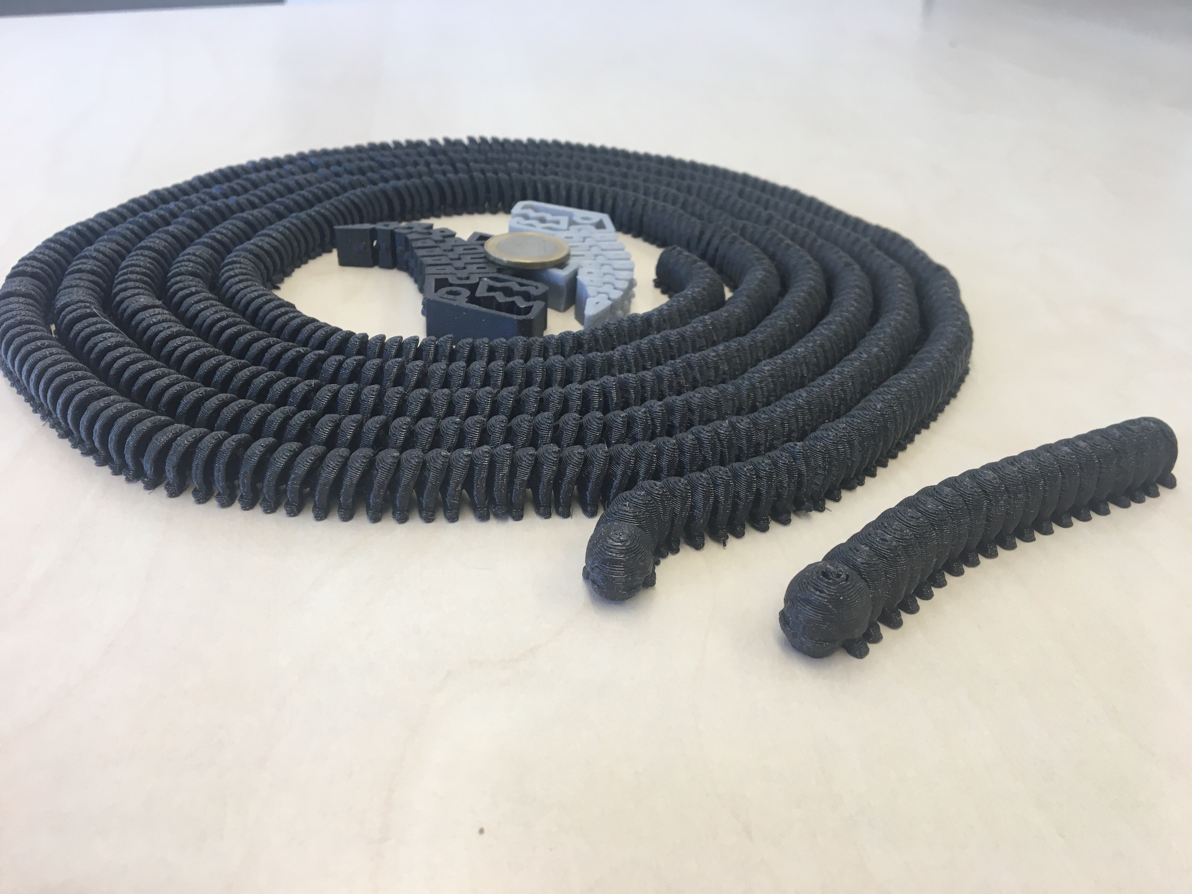 1000 feet flexible millipede Print-in-place FLEXIBLE NO SUPPORT