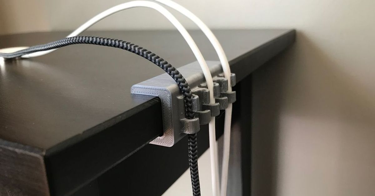 Nightstand Cable Organizer by Hybryd Download free STL model