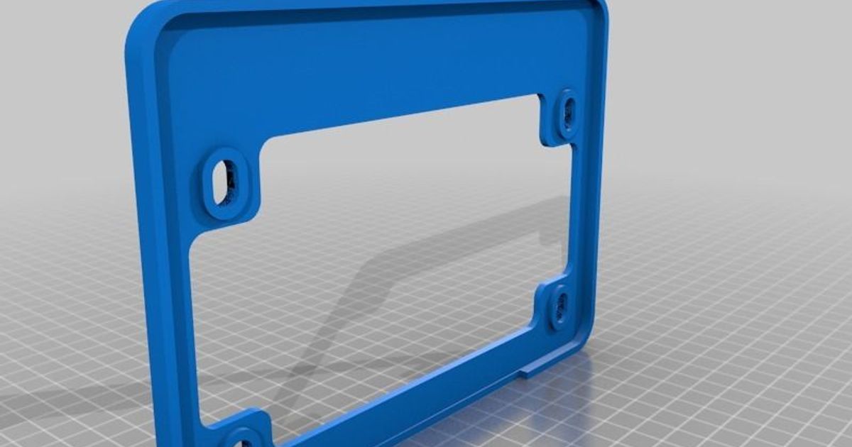 Motorcycle / Scooter License Frame by Hybryd Download free STL model