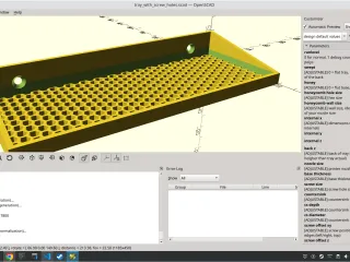 Customizable Tray with screw holes (OpenSCAD incl.) by Technobug ...