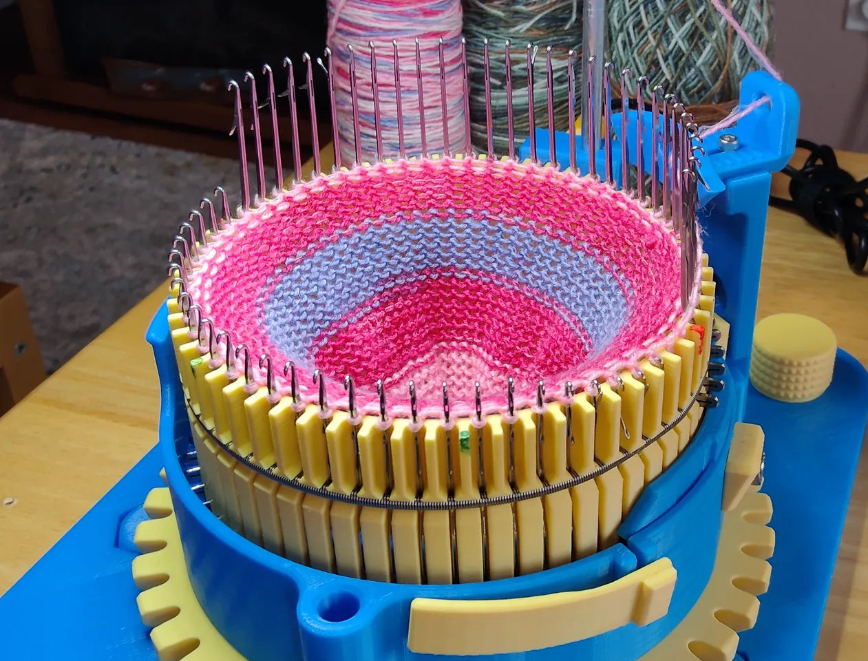 Circular Sock Knitting Machine For My MOM and YOU! V2! With Ribber