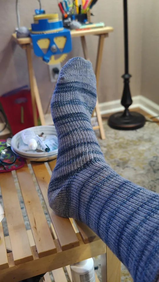I designed and 3D printed some teeny sock blockers today. I can't get over  how small they are! (Also finished one sock, haha) : r/knitting