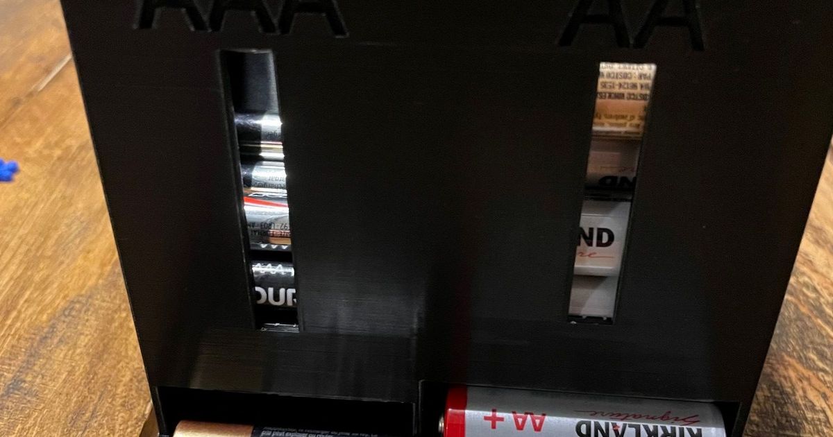 AA / AAA Battery Holder/Dispenser by 460outdoorTig Download free STL
