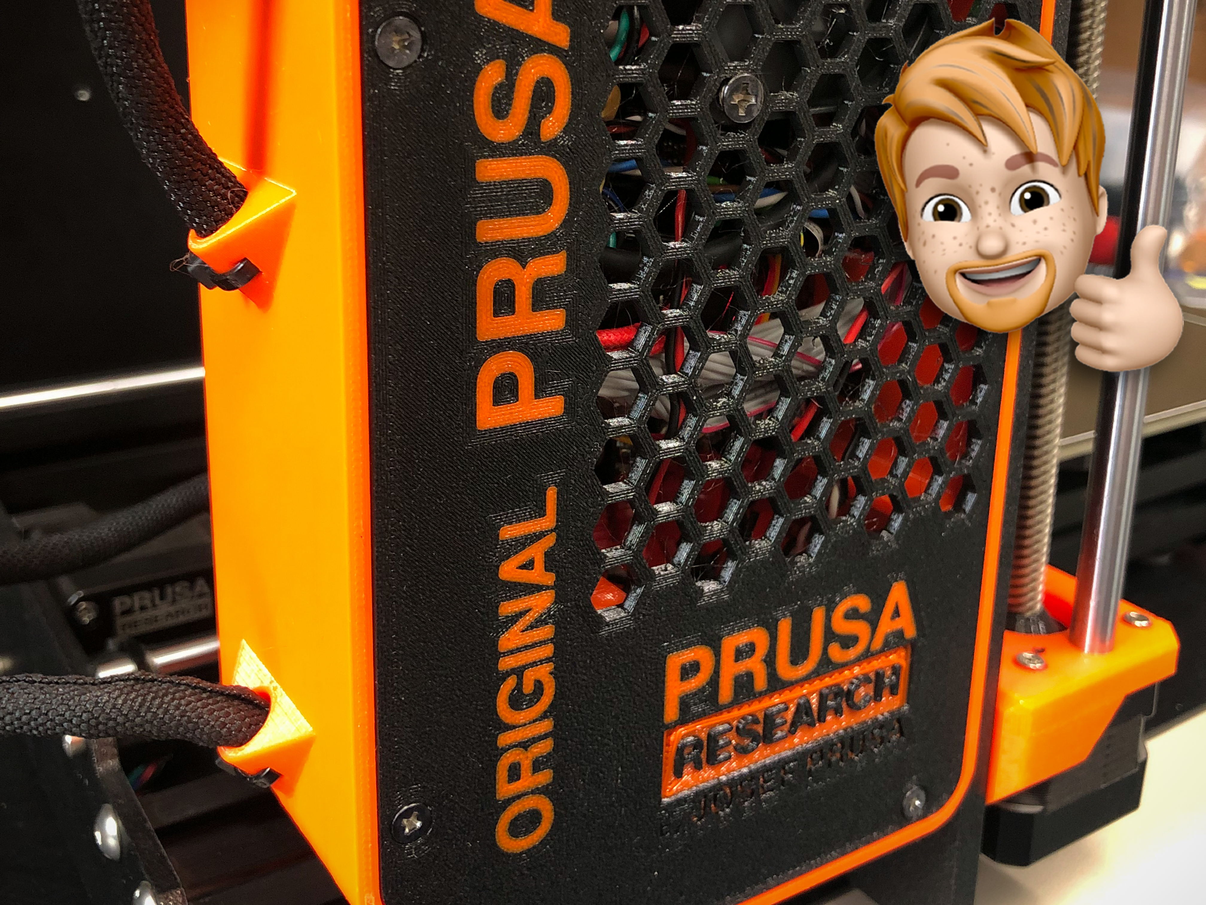 Big Einsy Case Cover Honey Comb remix with MMU-Multicolor Prusa's logos