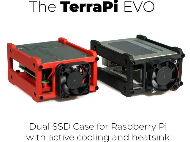 TerraPi EVO Dual SSD Case for Raspberry Pi 3 & 4