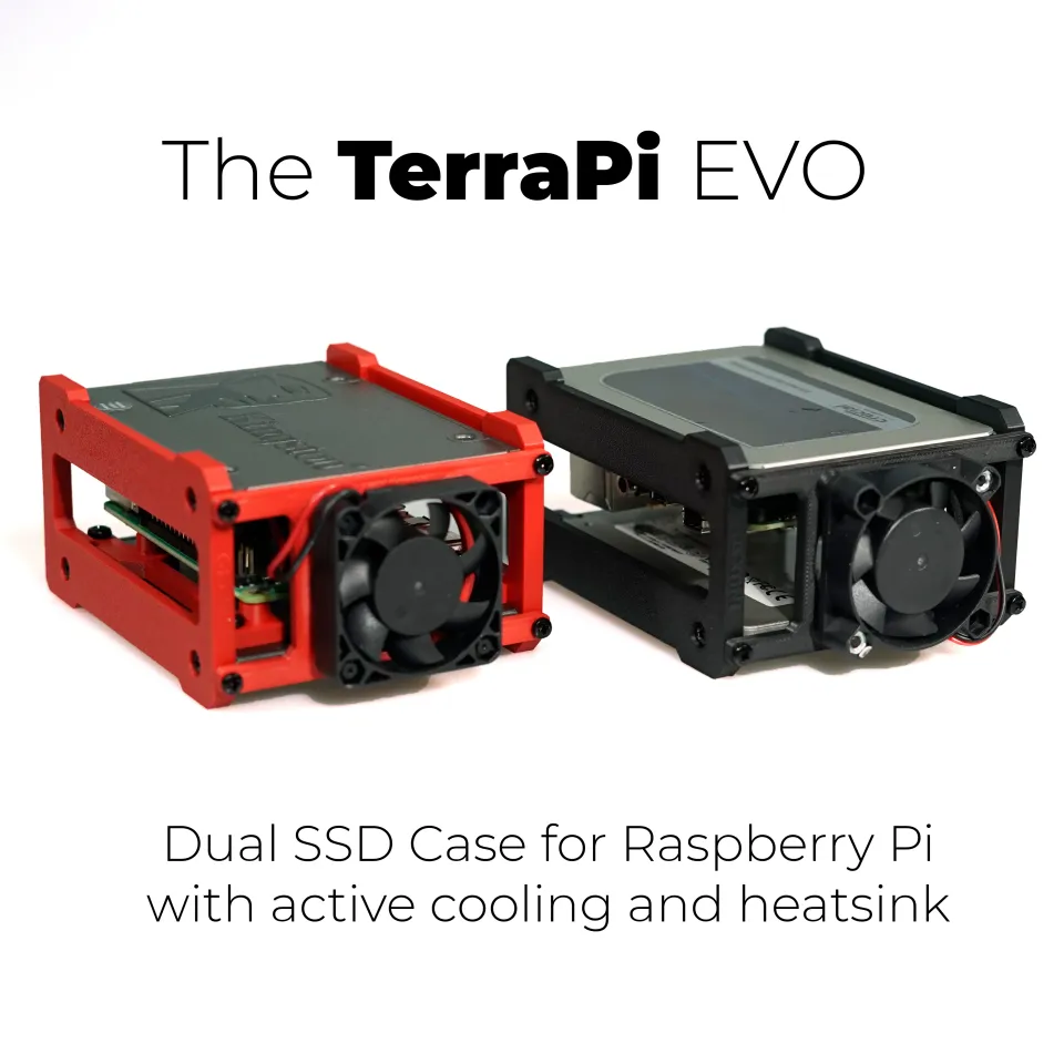The TerraPi SE - SSD Case for Raspberry Pi including Fan and Heatsinks
