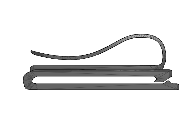 Car Visor Glasses Clip 3D model thumbnail