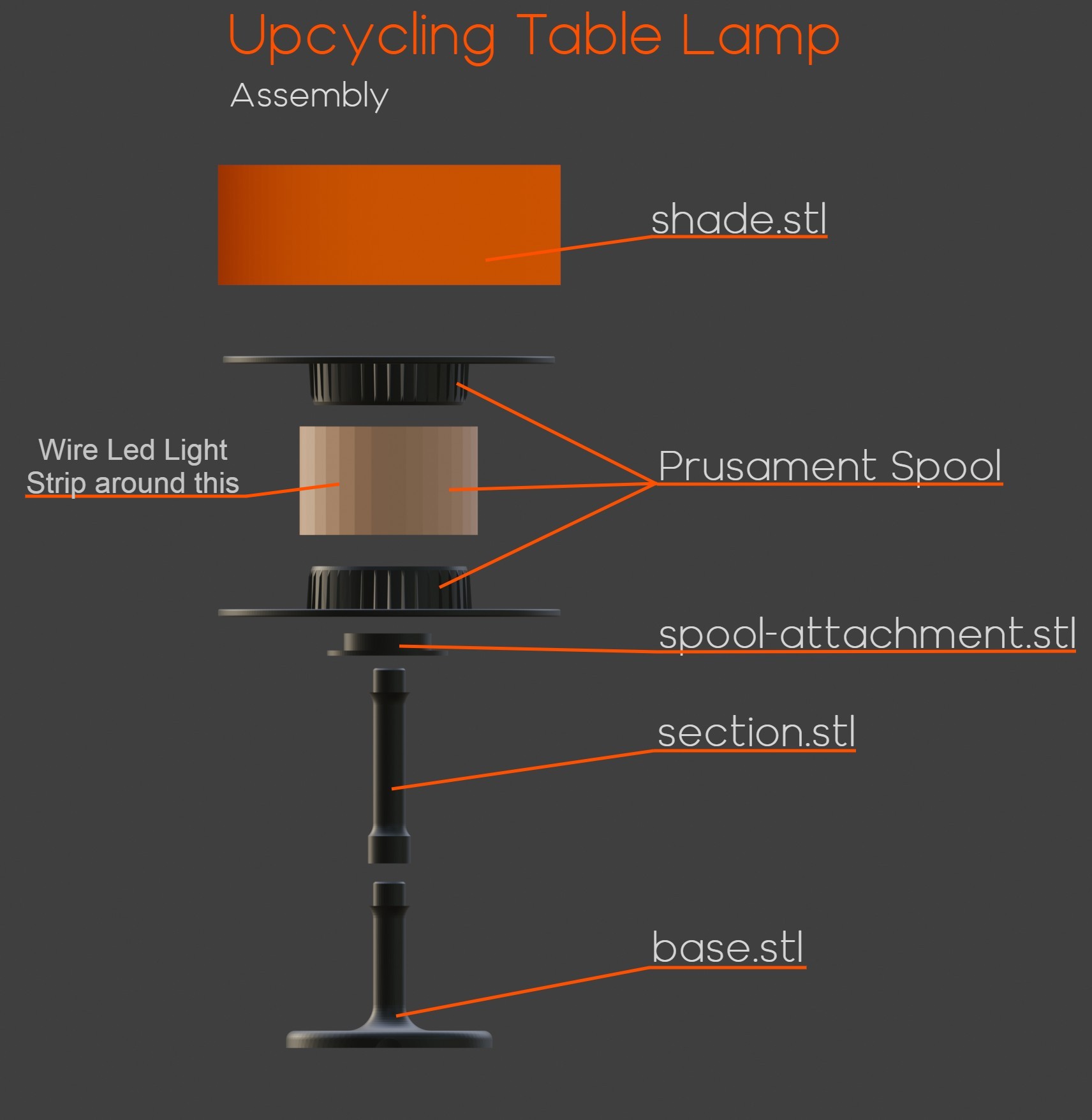 Miniatura 6 do modelo 3D Upcycling Table Lamp