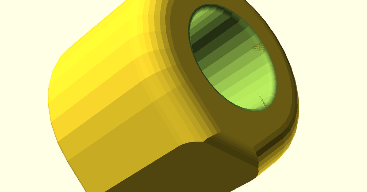 Cylinder with hole filleted and chamfered by SE Download free STL