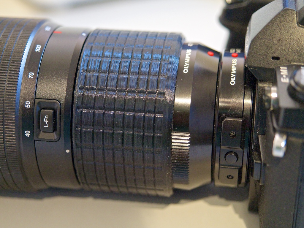 Olympus 40-150 f2.8 Pro lens tripod mount cover and grip