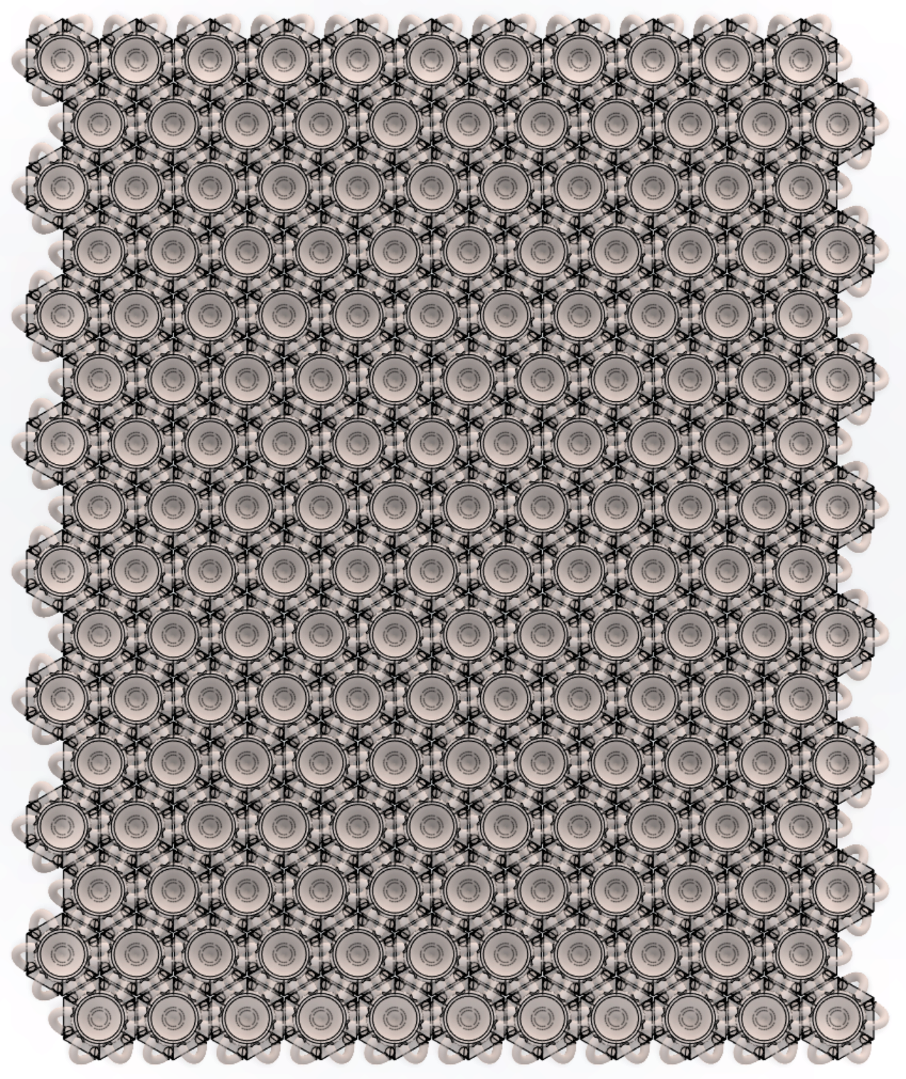 Miniatura 5 do modelo 3D Hexagonal NASA chainmail with STEP model