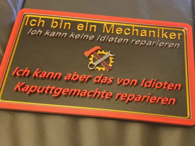 Schild "Mechaniker"