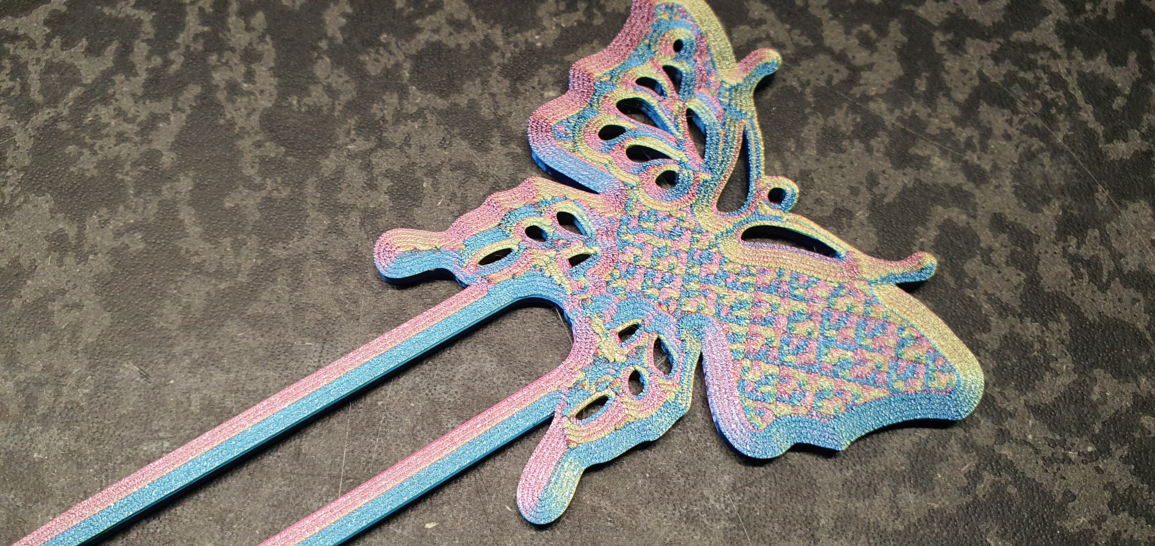 butterfly hair stick