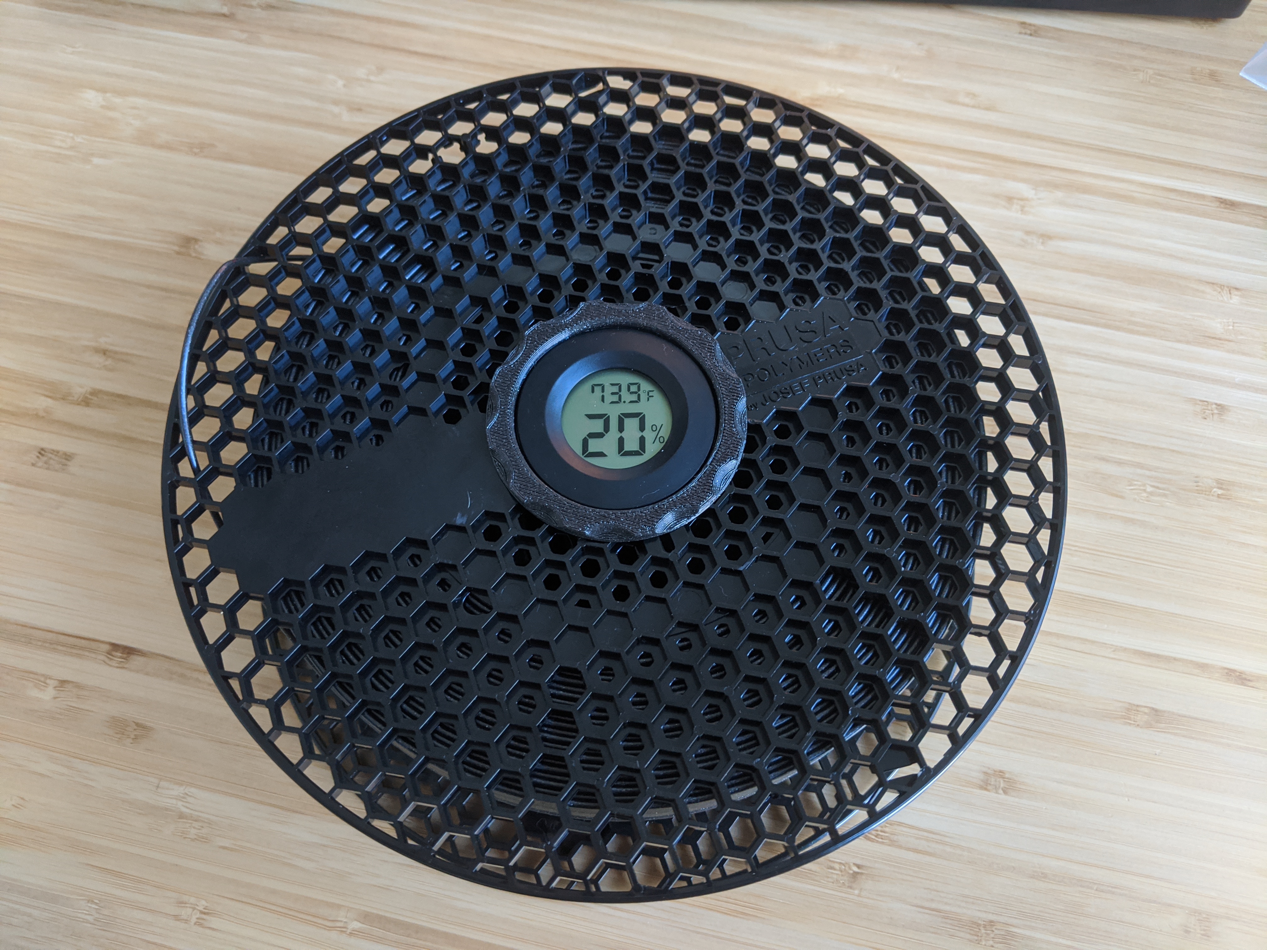 Prusament Hygrometer Desiccant Container