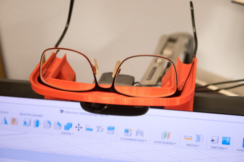 Brillenablage Monitor | Glasses rack | incl. Fusion file