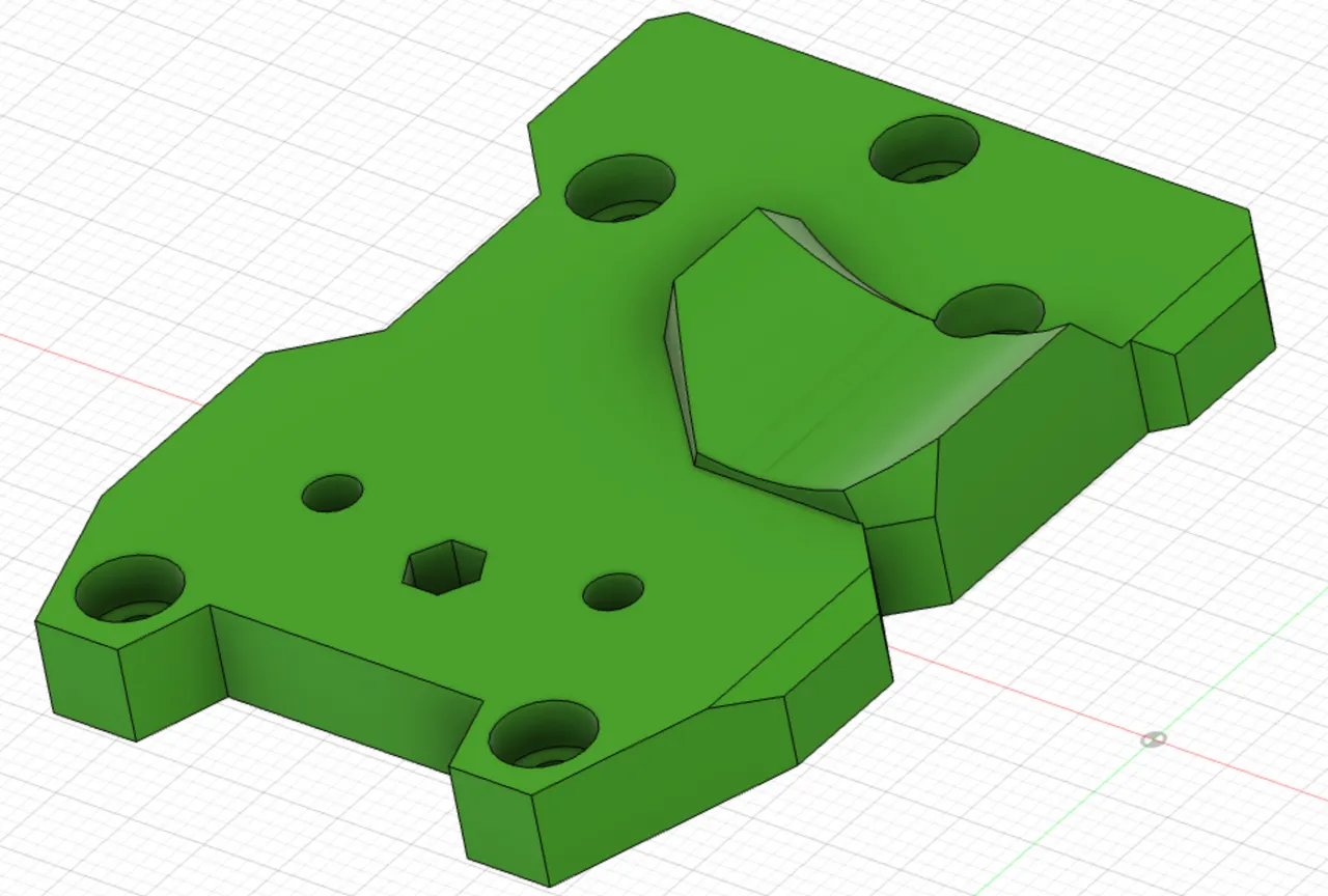 EVA 3 - VZ-HextrudORT Low extruder mounting plate by Pr20100