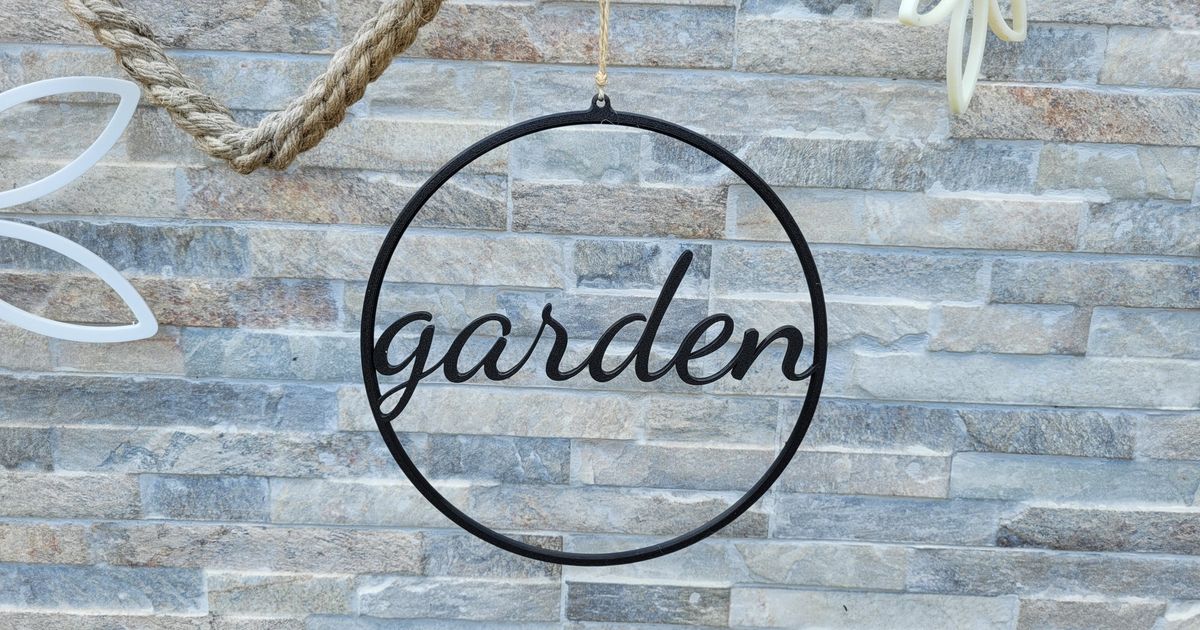 Lettering / Schriftzug "garden" by Walde Download free STL model