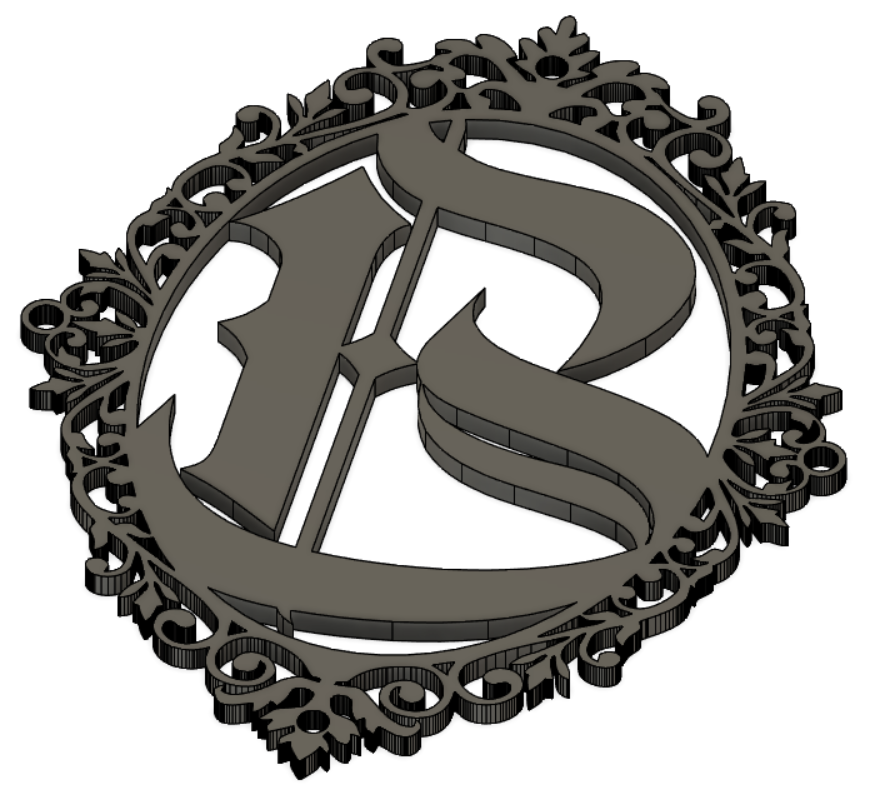 Miniatura 2 do modelo 3D Gothic Letter Frame