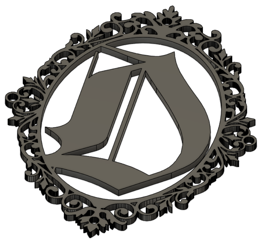 Miniatura 4 do modelo 3D Gothic Letter Frame