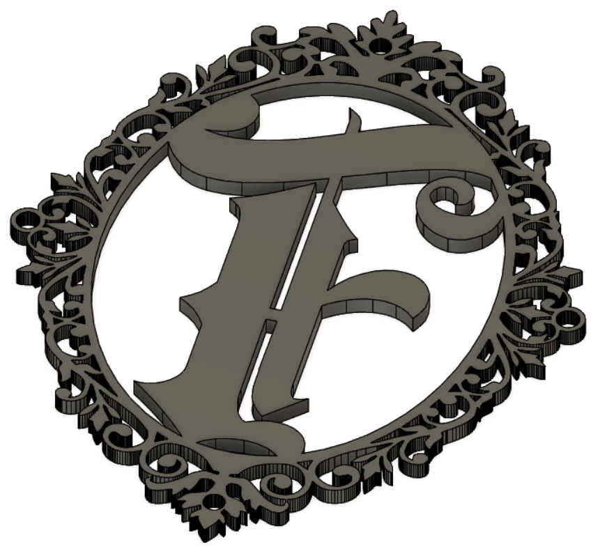 Miniatura 6 do modelo 3D Gothic Letter Frame