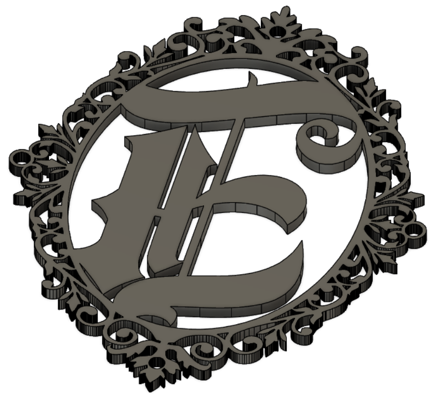 Miniatura 5 do modelo 3D Gothic Letter Frame