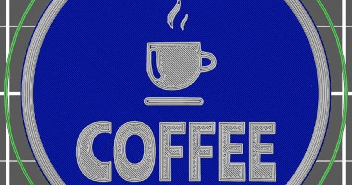 Certified Coffee Drinker Badge by btrout Download free STL model