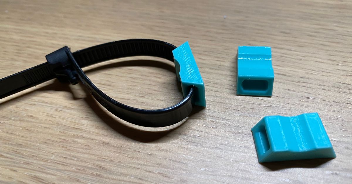 Zip Tie Cable Holder for Glue or Double Sided Tape by Bob3000