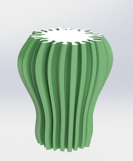 Miniatura 3 do modelo 3D Cactus type vase