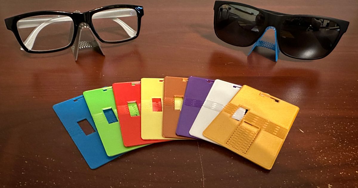 Portable Eyeglass Holder - Wallet Card by kenstcyr | Download free STL ...