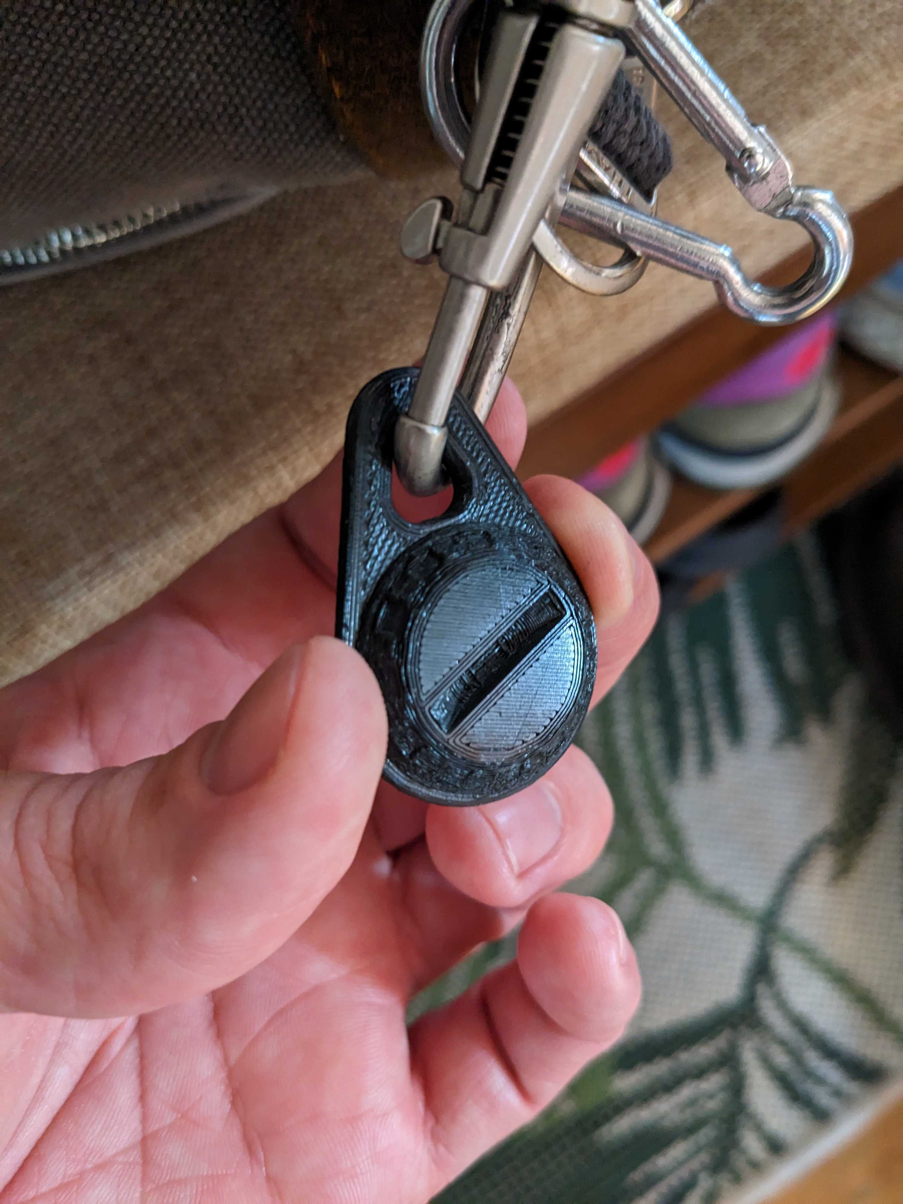 Slim Keychain Pill Case with Slot
