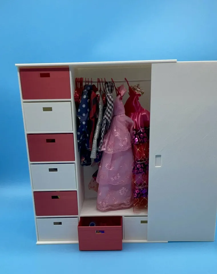 STL file Barbie Doll Dual Closet / Wardrobe 🎭・3D printing model