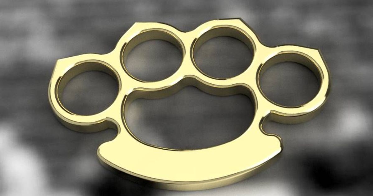 Spiked Brass Knuckles by Baconcrew09