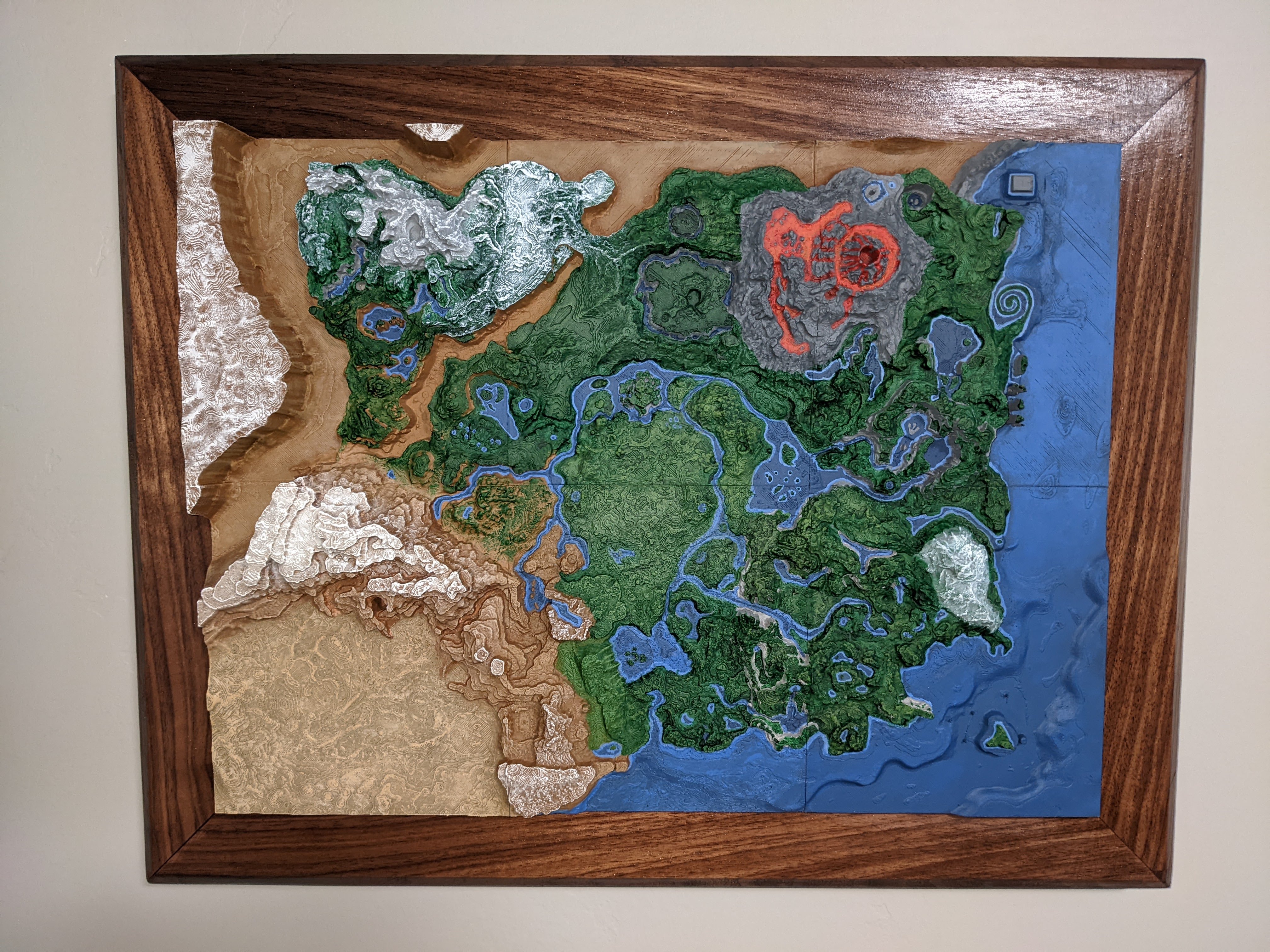 Legend of Zelda Breath of the Wild Topographic Map