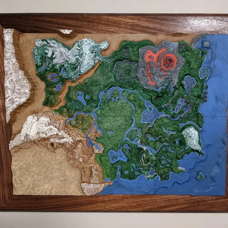 Legend of Zelda Breath of the Wild Topographic Map by Oromis