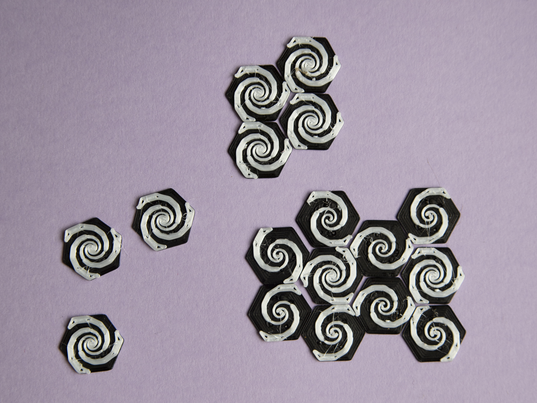 Surface pattern: Spiral Hexagon (Customizable OpenSCAD)