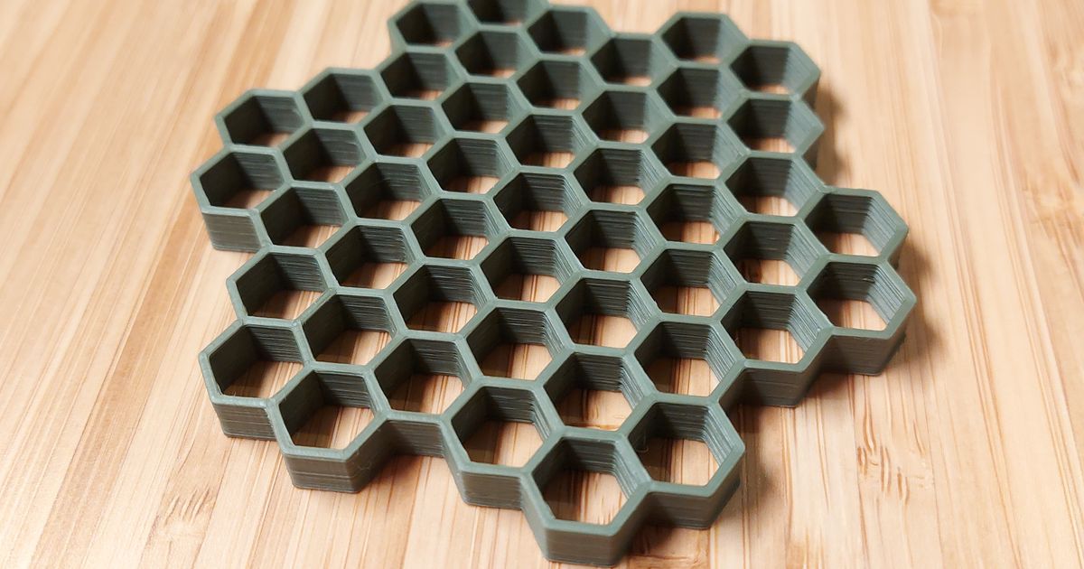 Honeycomb drinkcoaster by Jonas | Download free STL model | Printables.com