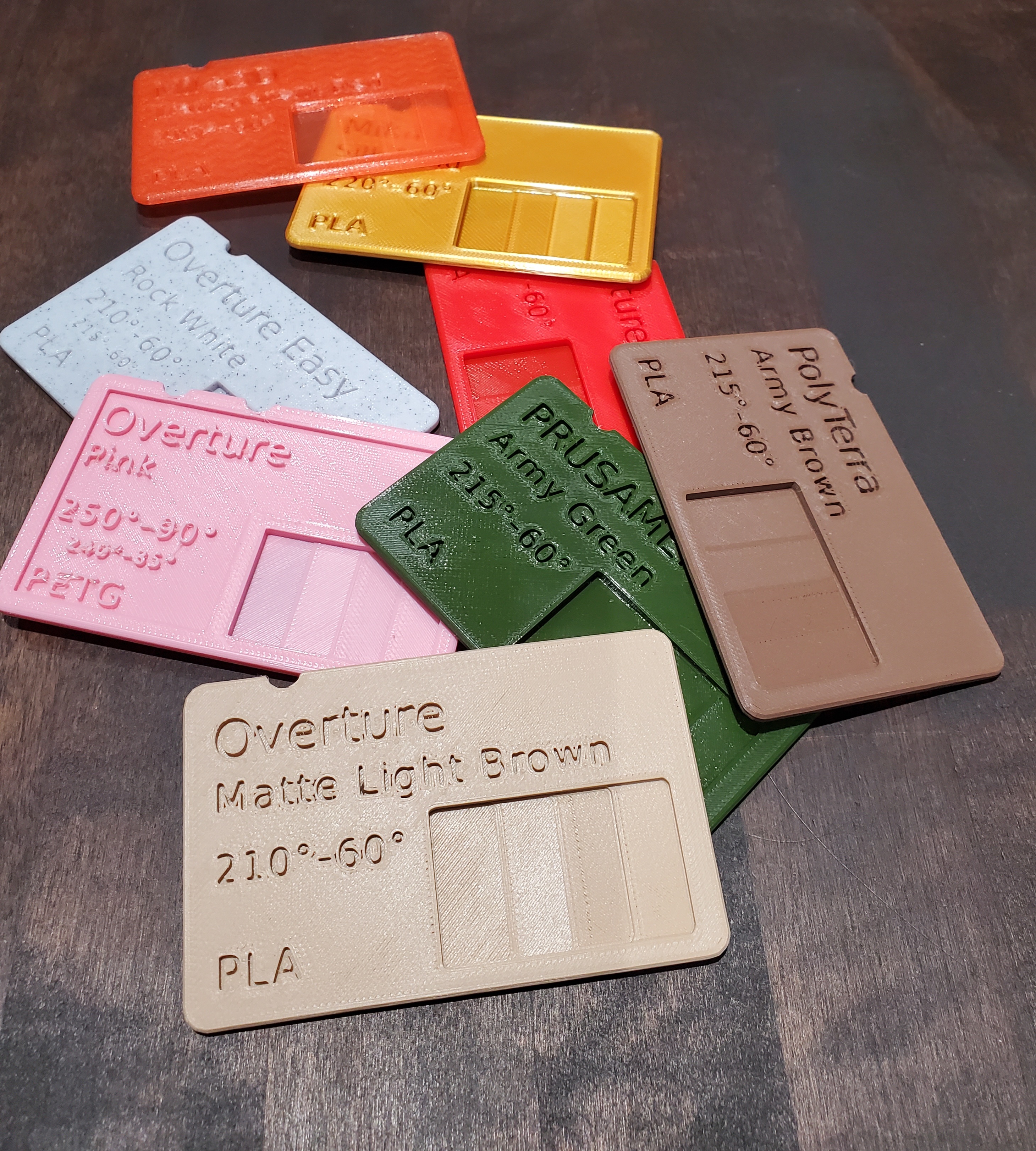 Filament Sample Card