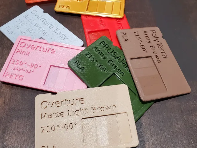 Filament Sample Card