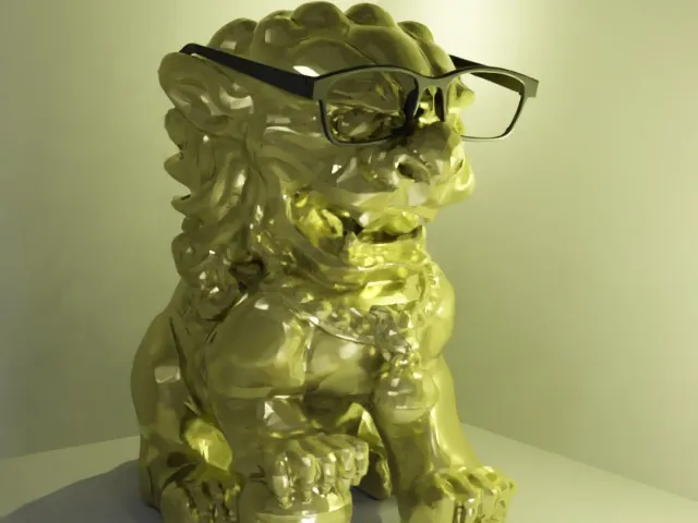 Chinese Guardian Lions Glasses Holder and sculpture