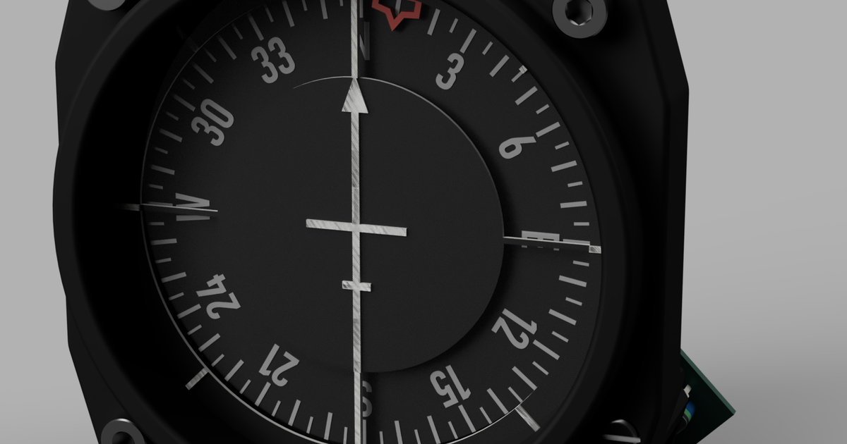 Gyro Compass (Heading Indicator) for Flight Simulation by mrusk